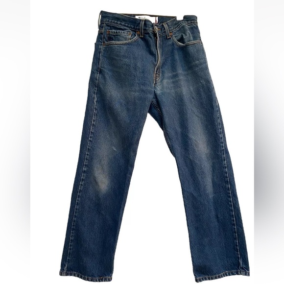 Levis 505 Jeans Mens Sz 33x30 Blue Regular Fit Denim - Picture 1 of 5